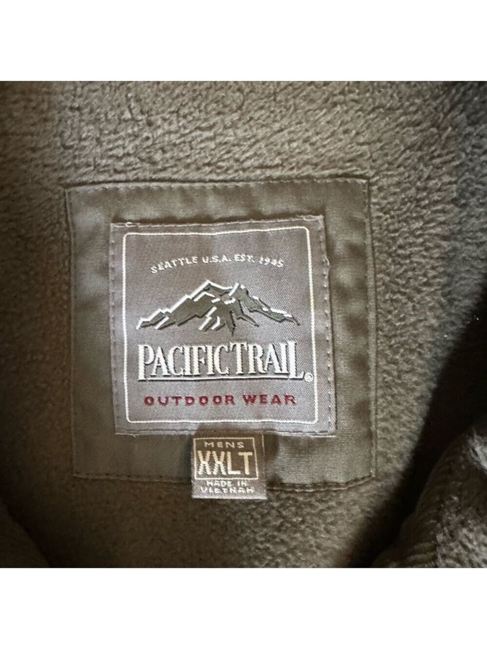 Vintage 90s Pacific Trail Jacket XXLT Outdoors Windbreaker Parka Bomber Olive - Picture 5 of 12